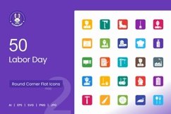 Labor Day Filled Round Corner Icons Product Image 1
