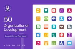 Organizational Development Filled Round Corner Icons Product Image 1