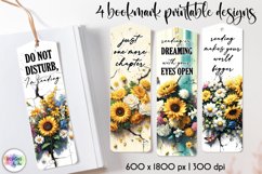 Cracked Wall with Flowers Bookmarks, Spring Flowers PNG Product Image 1