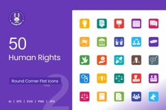 Human Rights Filled Round Corner Icons Product Image 1