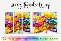 Back to School Tumbler Wrap | Paint Brushes Colourful PNG Product Image 1
