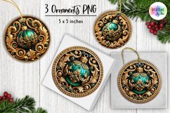 3D Christmas Ornaments Sublimation, Baroque Style Vintage Product Image 1