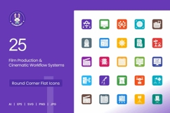 Film Production &amp; Cinematic Workflow Systems Icons Product Image 1
