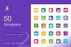 Oil Industry Filled Round Corner Icons Product Image 1