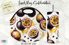 Lunch Bag Sublimation | Fruits and Berries Lunch Bag Print Product Image 1