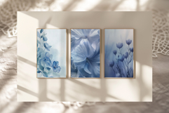 Azure Botanica: Fine Art Watercolor &amp; Cyanotype Backgrounds Product Image 7