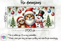Cute Christmas Mug Wrap, Santa Claus Mug Wrap PNG, !5 oz Mug Product Image 2