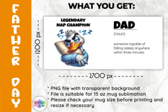 Funny Father Day Mug Wrap, Legendary Nap Champion Dad Goose Product Image 2