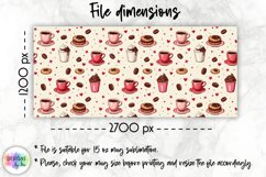 Coffee Lover Mug Wrap Sublimation, Coffee and Cookies Patter Product Image 2