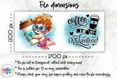 Funny Cupid Mug Wrap, Valentine's Day Mug Wrap Design Product Image 2