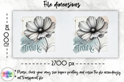 Inspirational Floral Mug Wraps, Artistic 15oz Mug Design Product Image 2