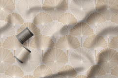 Art Deco Ginkgo Floral Seamless Patterns, Modern Floral Product Image 2