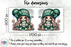 Christmas Coffee Mug Wrap, Christmas Baby Gnome, Cute Doll Product Image 2