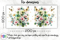 Lucky Clover St Patrick Mug Wrap, Watercolor Floral Shamrock Product Image 3