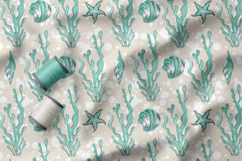 Modern Coastal Shell Seamless Patterns, Nautical Pattern Product Image 4