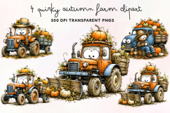 Quirky Autumn Farm Clipart PNG Product Image 1