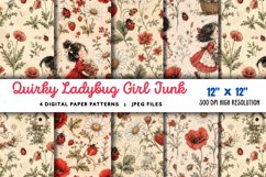 Quirky Ladybug Girl Junk Journal JPG Product Image 1
