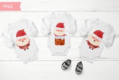 Watercolor santa christmas watercolour happy new year xmas Product Image 6