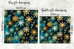 Shimmering Golden Snowflakes Lunch Bag | Snowflakes Tumbler Product Image 2