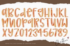 Preppy Plaid Fall Lace PNG Alphabet | Sublimation Font Product Image 3