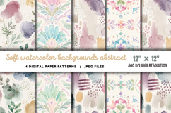 Soft Watercolor Backgrounds Abstract JPG Product Image 1