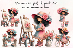 Summer Girl Clipart PNG Product Image 1