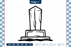 Tombstone Bold Line SVG Halloween Graveyard Cut File Product Image 1