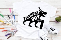 TRex 7th Birthday Boy SVG - Seven Dinosaur Shirt Clipart PNG Product Image 5