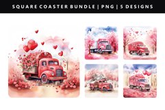 Truck Square Coaster Design | Square Coaster PNG Product Image 1