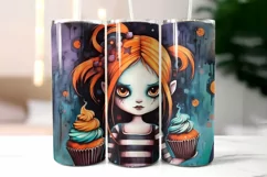 Halloween Voodoo Doll Cupcake Tumbler Wrap | Creepy Creature Product Image 2
