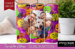 Halloween Photo Tumbler PNG - Brush Stroke Picture Tumbler Product Image 1