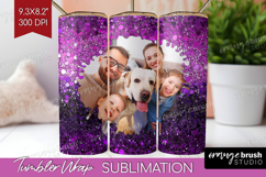 Glitter Photo Tumbler PNG - Sparkle Picture Tumbler Wrap Product Image 1
