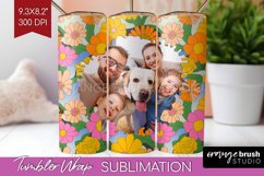 Groovy Photo Tumbler PNG - Flowers Picture Tumbler Wrap Product Image 1
