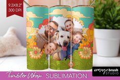 Groovy Photo Tumbler PNG - Flowers Picture Tumbler Wrap Product Image 1
