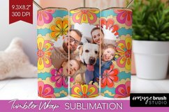 Groovy Photo Tumbler PNG - Flowers Picture Tumbler Wrap Product Image 1