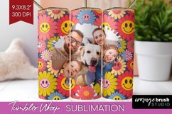 Groovy Photo Tumbler PNG - Flowers Picture Tumbler Wrap Product Image 1