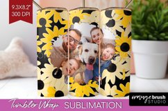 Retro Photo Tumbler PNG - Flowers Picture Tumbler Wrap Product Image 1