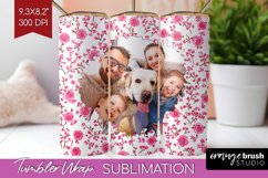 Retro Photo Tumbler PNG - Flowers Picture Tumbler Wrap Product Image 1