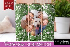 Retro Photo Tumbler PNG - Flowers Picture Tumbler Wrap Product Image 1