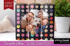 Retro Photo Tumbler PNG - Flowers Picture Tumbler Wrap Product Image 1