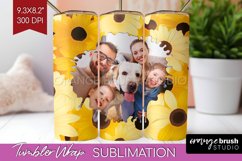 Retro Photo Tumbler PNG - Flowers Picture Tumbler Wrap Product Image 1