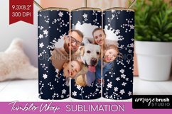 Retro Photo Tumbler PNG - Flowers Picture Tumbler Wrap Product Image 1