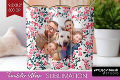 Retro Photo Tumbler PNG - Flowers Picture Tumbler Wrap Product Image 1