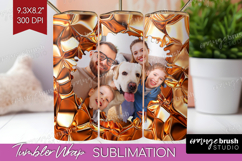 Rose Gold Photo Tumbler PNG - Abstract Picture Tumbler Wrap Product Image 1