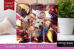 Rose Gold Photo Tumbler PNG - Abstract Picture Tumbler Wrap Product Image 1