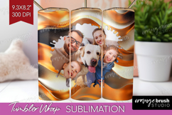 Rose Gold Photo Tumbler PNG - Abstract Picture Tumbler Wrap Product Image 1