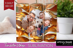 Rose Gold Photo Tumbler PNG - Abstract Picture Tumbler Wrap Product Image 1