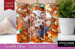 Rose Gold Photo Tumbler PNG - Abstract Picture Tumbler Wrap Product Image 1