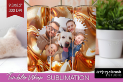 Rose Gold Photo Tumbler PNG - Abstract Picture Tumbler Wrap Product Image 1