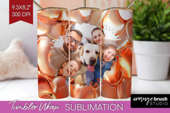 Rose Gold Photo Tumbler PNG - Abstract Picture Tumbler Wrap Product Image 1